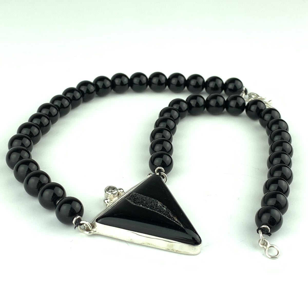 Katherine Palmer Crystal and Onyx Necklace