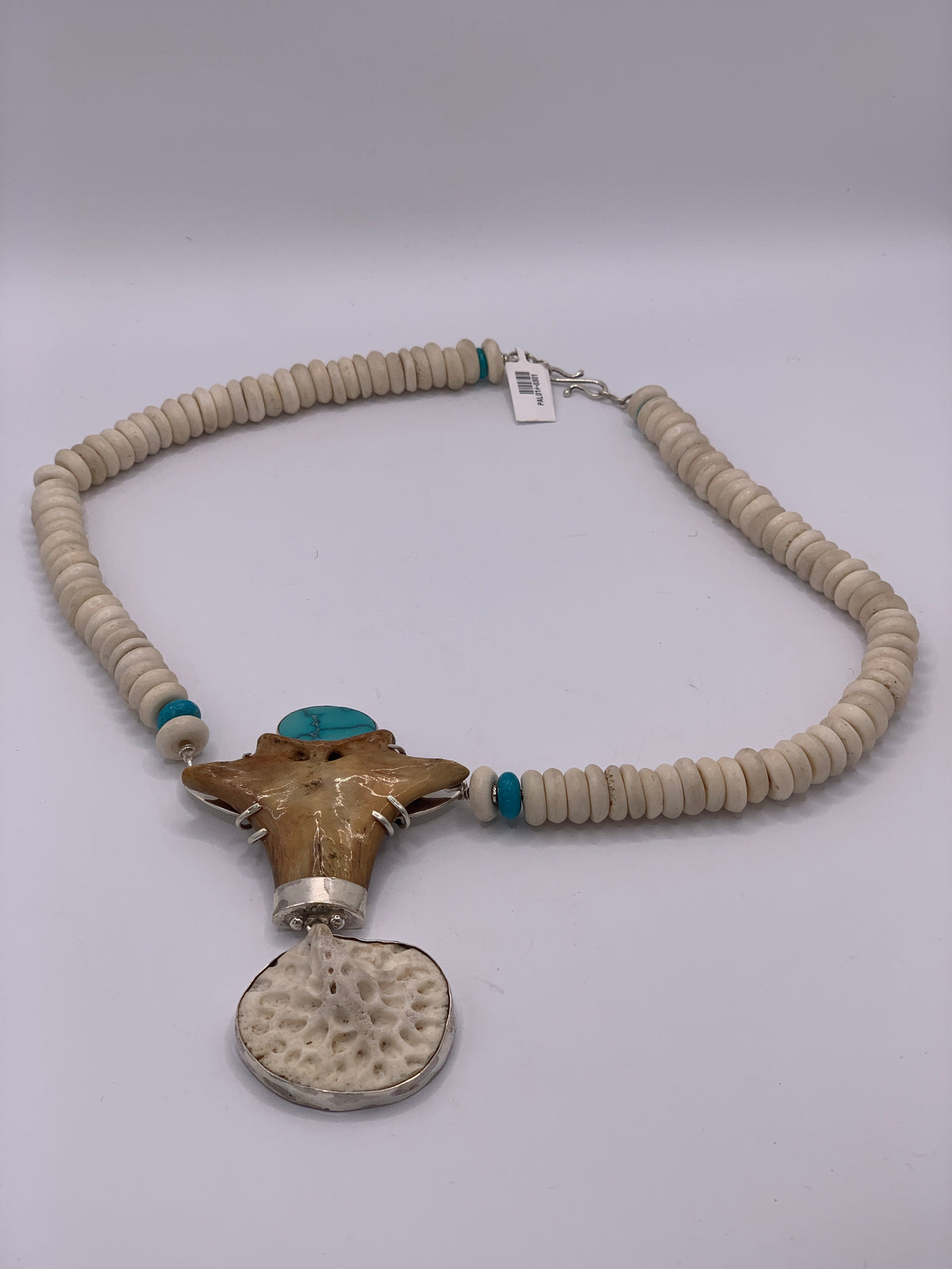 Katherine Palmer Whale Bone and Aligator Scale Necklace