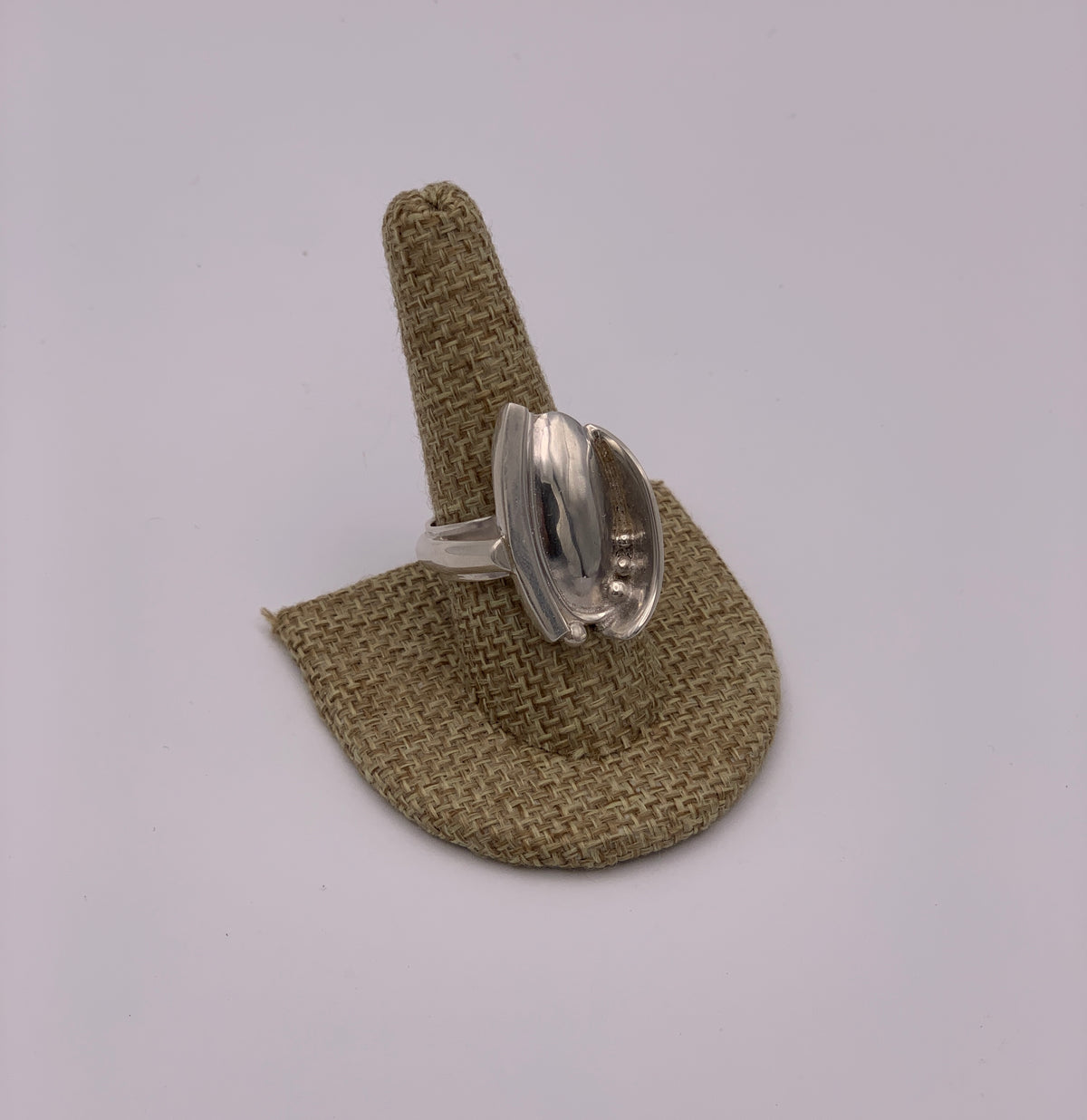 Katherine Palmer Sterling Silver Sculpural Dome Ring