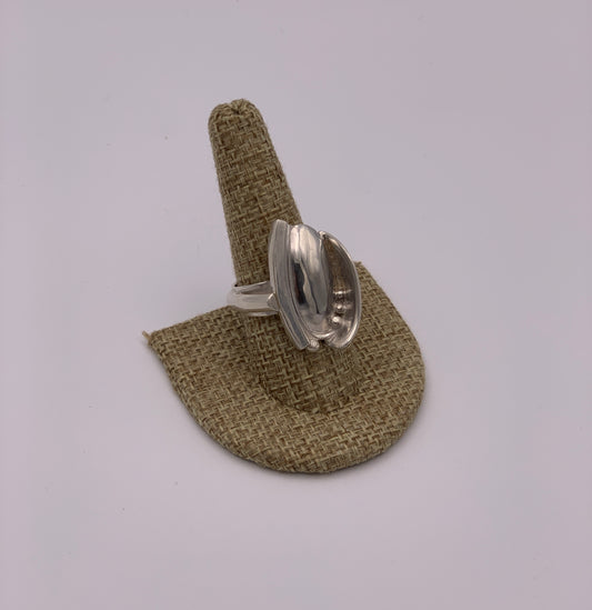 Katherine Palmer Sterling Silver Sculpural Dome Ring