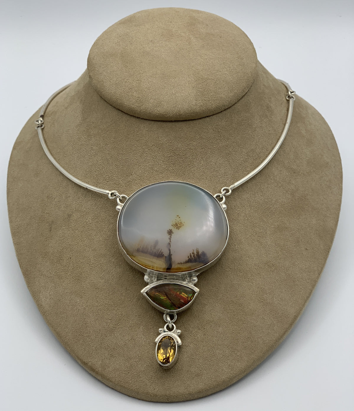 Katherine Palmer Agate and Ammonite Necklace