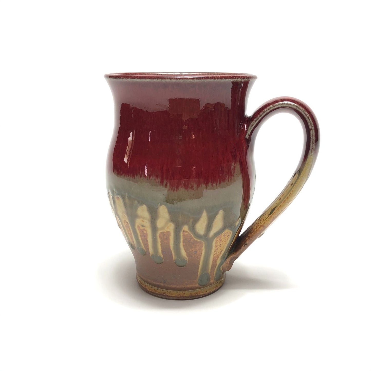 Ray Pottery 6" Coffee Mug Red