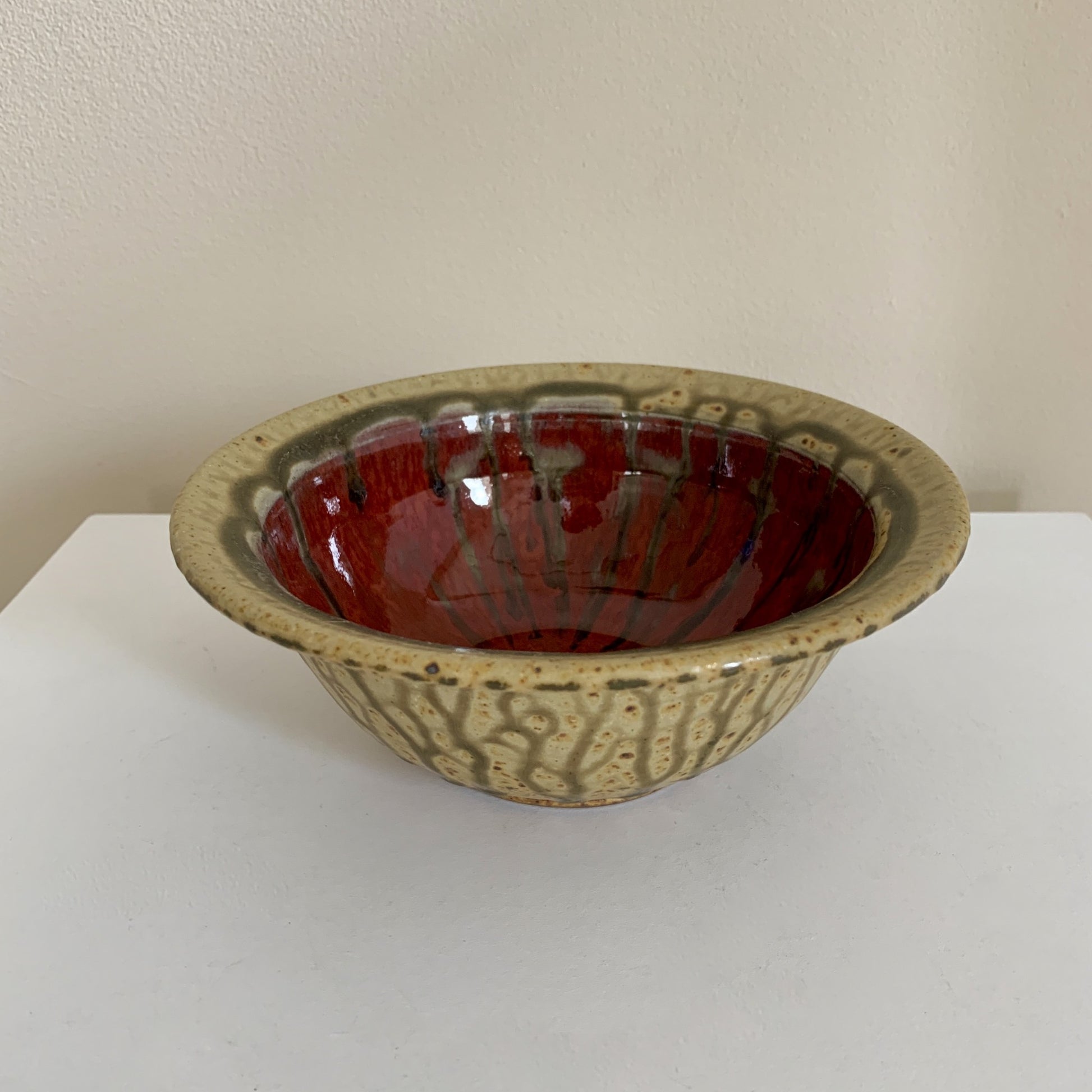 Ray Pottery Cereal Bowl Red