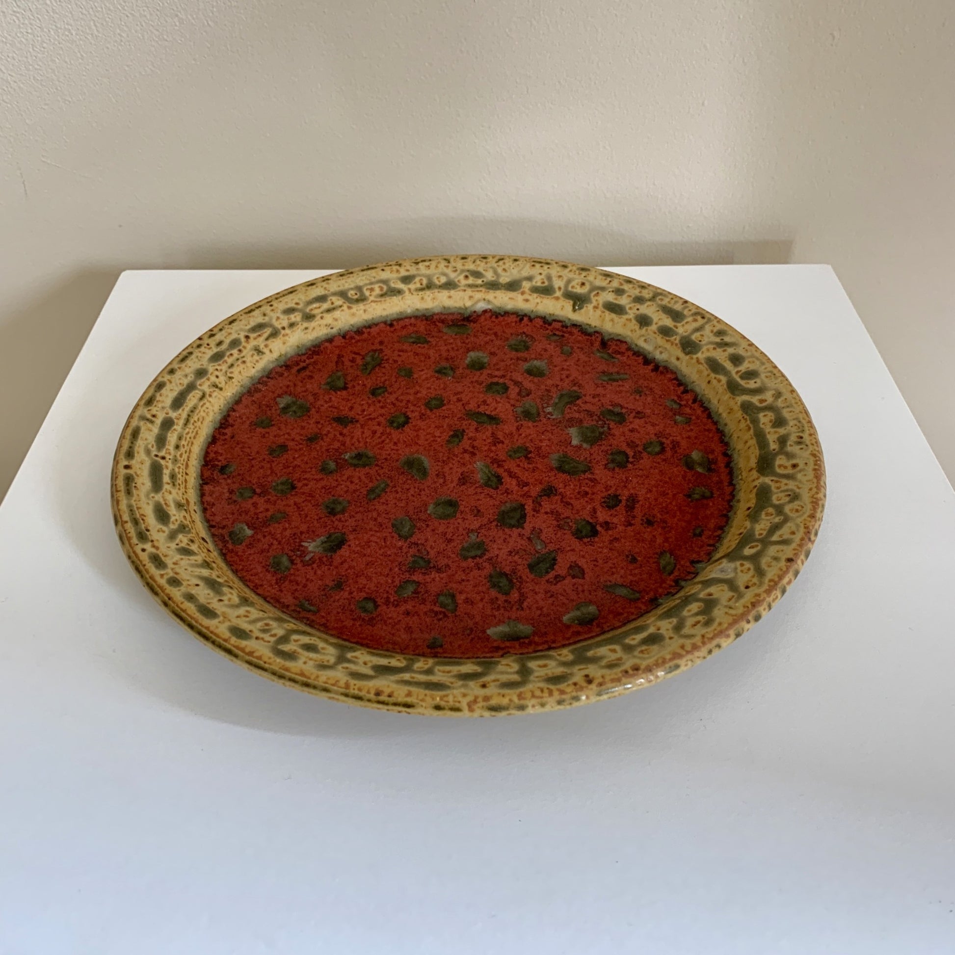 Ray Pottery Dinner Plate Red