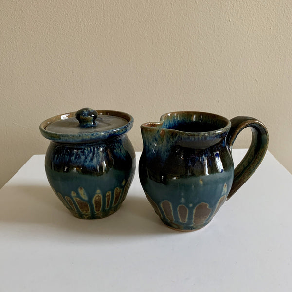 Ray Pottery Rim Ray Pottery Cream & Sugar Set – New Morning Gallery