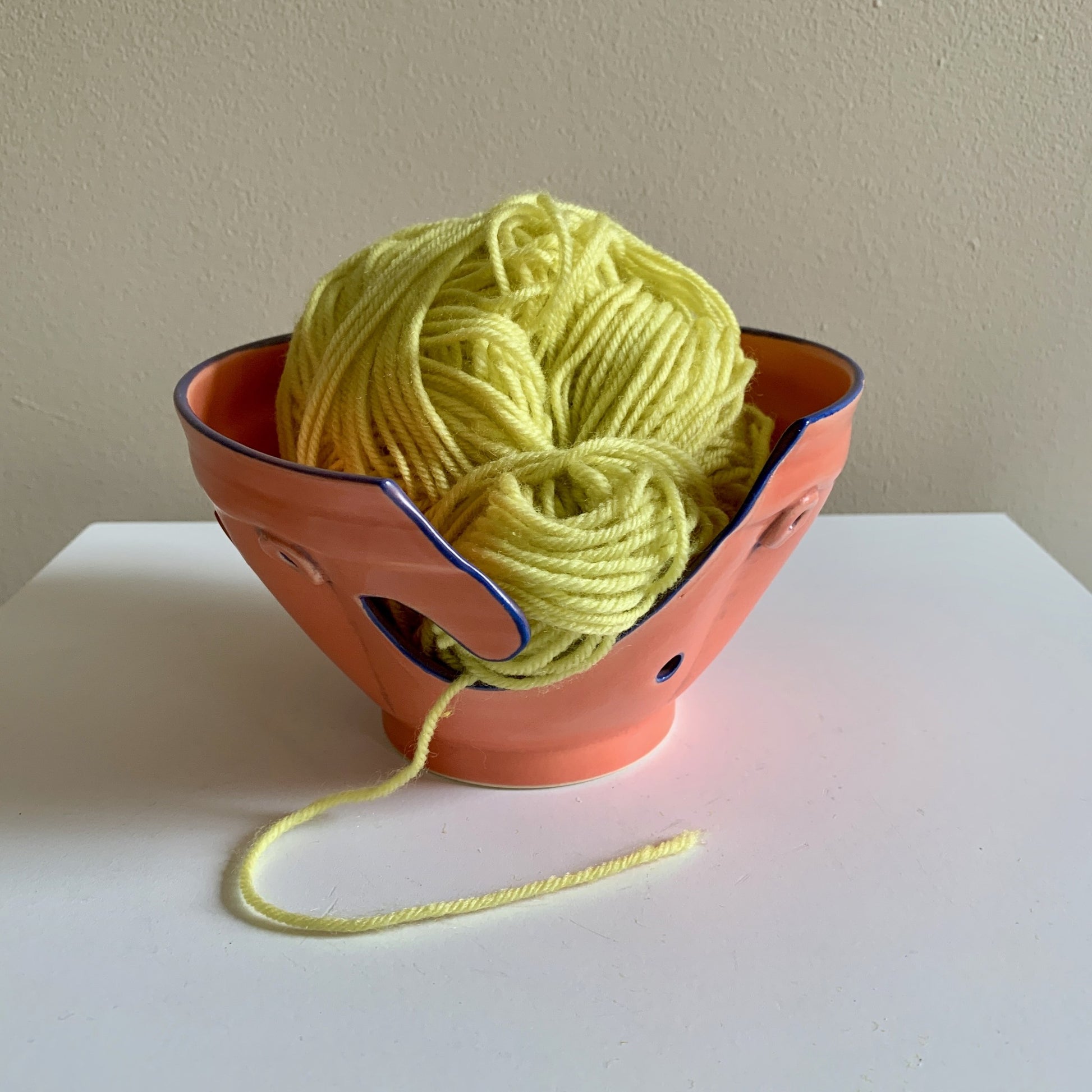 Rebecca Lowery Pottery Yarn Bowl Flamingo