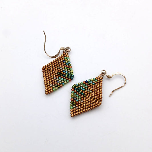 Vita Schneider Beaded Earrings, Diamond Geo