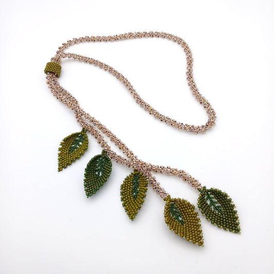 Vita Schneider Beaded Necklace, Leaf Rope
