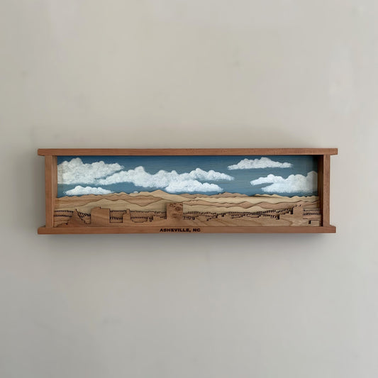 Mountain Lion Design "Asheville Skyline" Shadow Box