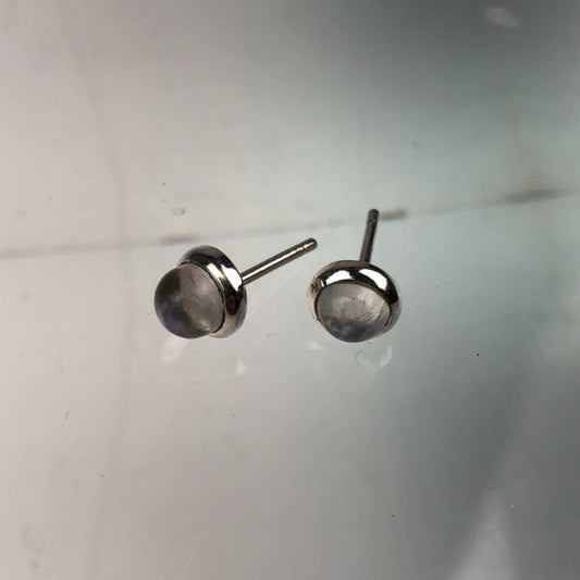 Julie Simon "Simple Moonstone" Stud Earrings