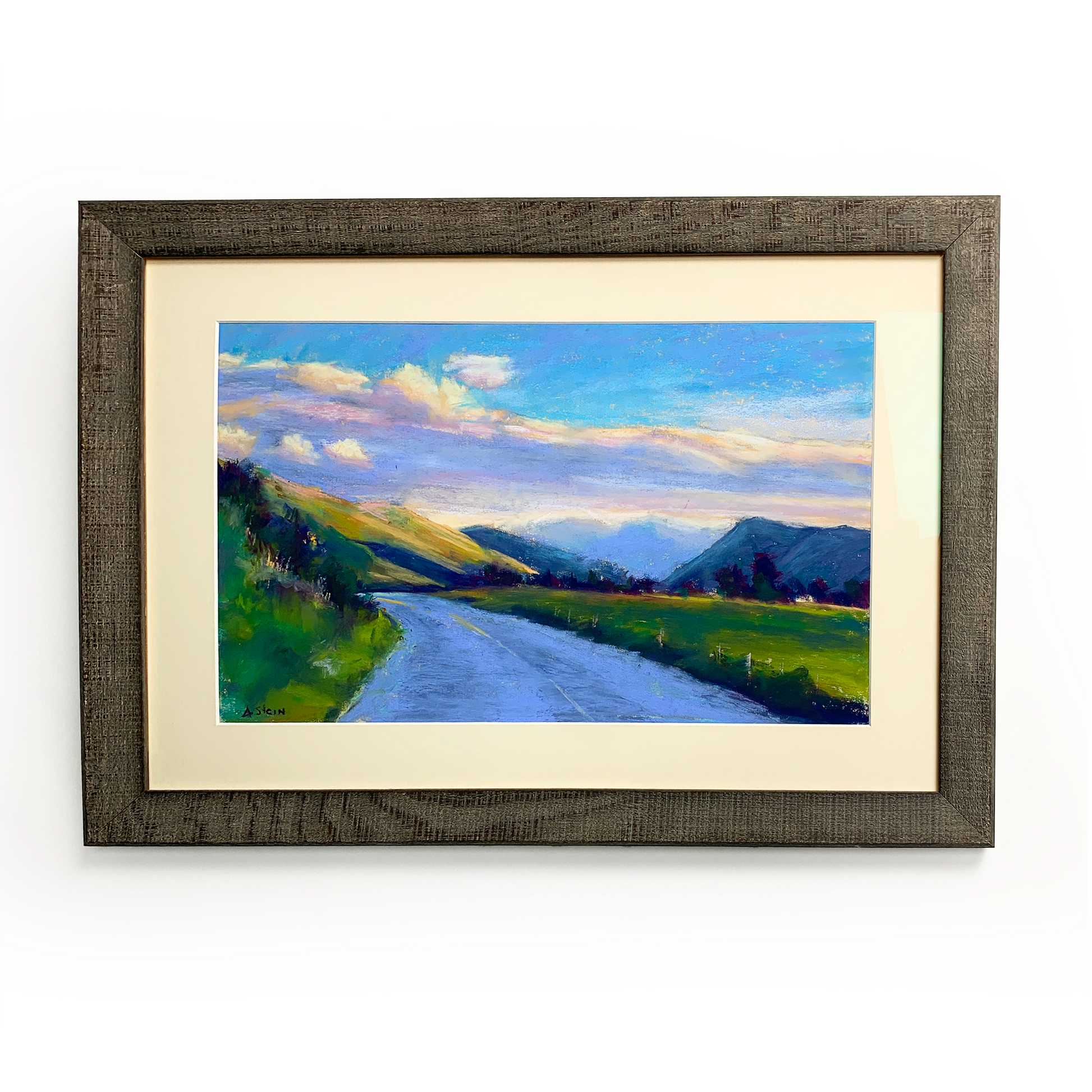 Anita Stein "Road To Wyoming" Framed Pastel