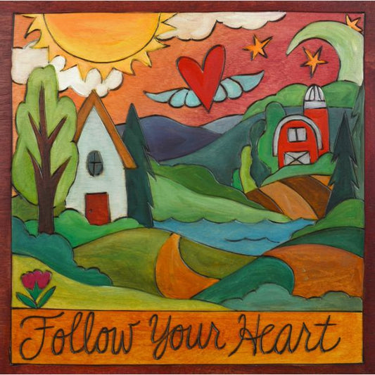 "Fly Over Country" Plaque 9X9