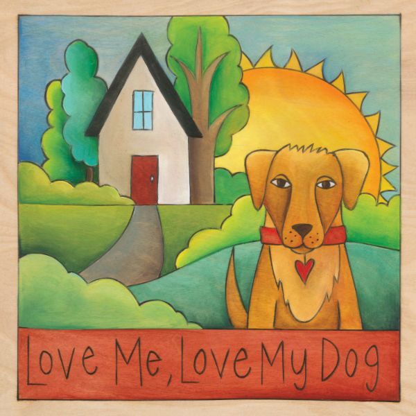 "Love Is A Four Legged Word" Plaque 9X9