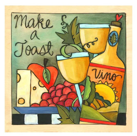 "Wine Down" Plaque 9X9