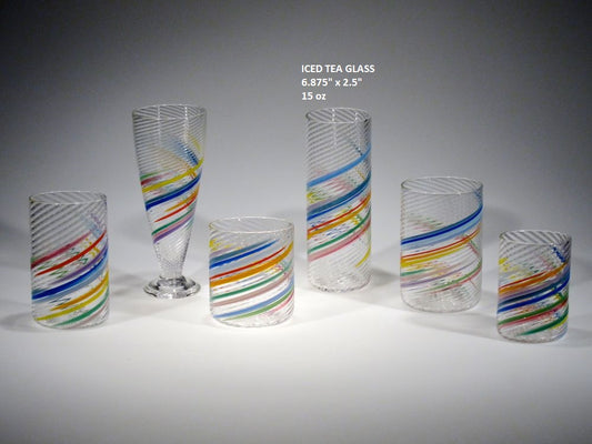 Tom Stoenner Ice Tea Glass (Rainbow)