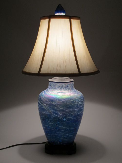 Tom Stoenner Luster Lamp in Blue