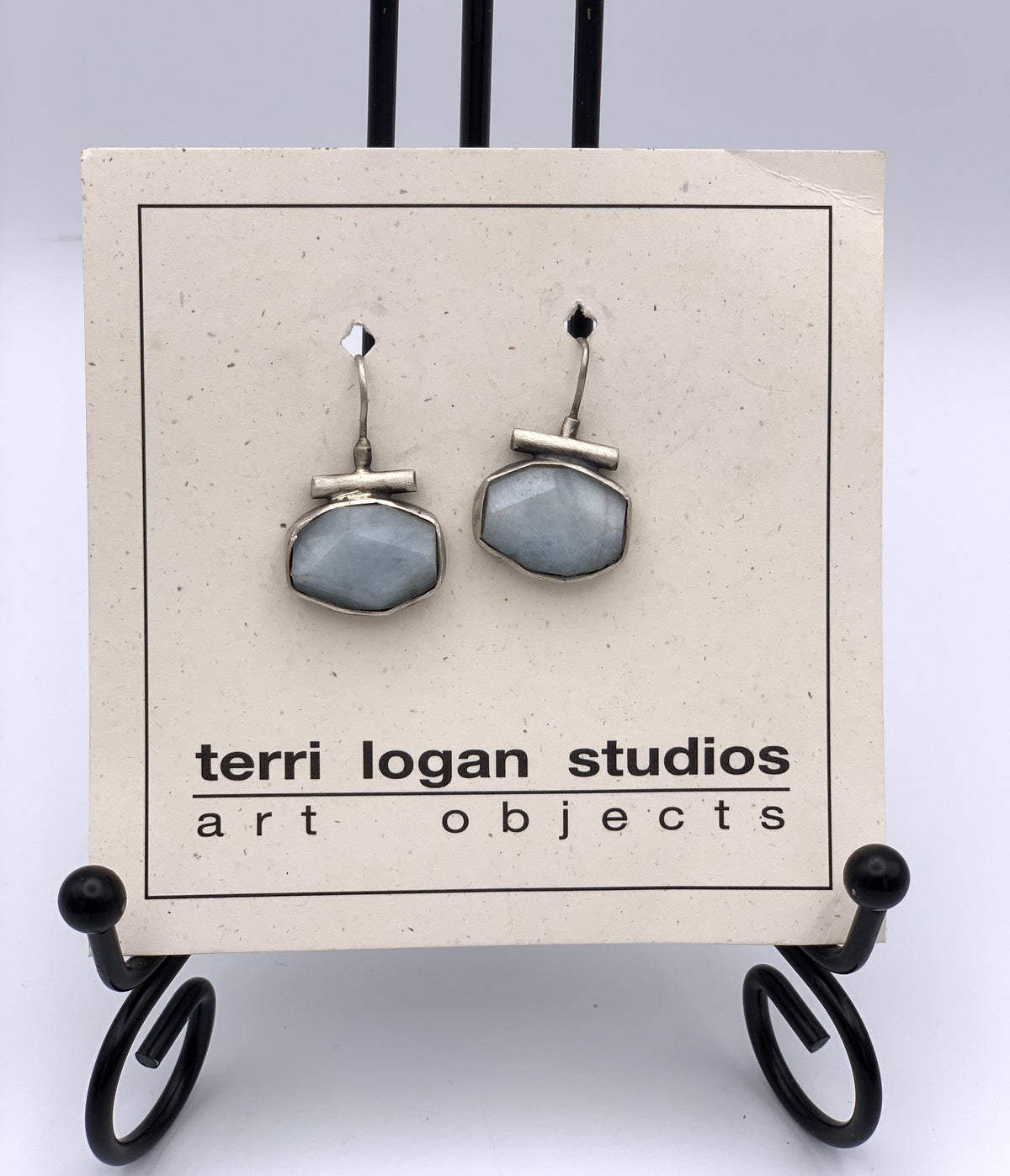 Terri Logan Blue Lace Agate Earrings