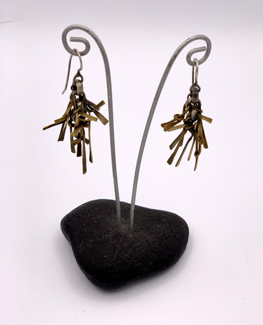 Terri Logan Bronze PomPom Earrings