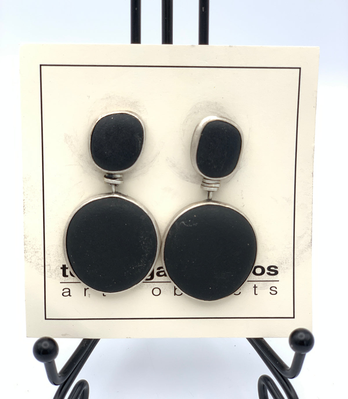 Terri Logan Double Basalt Post Earrings
