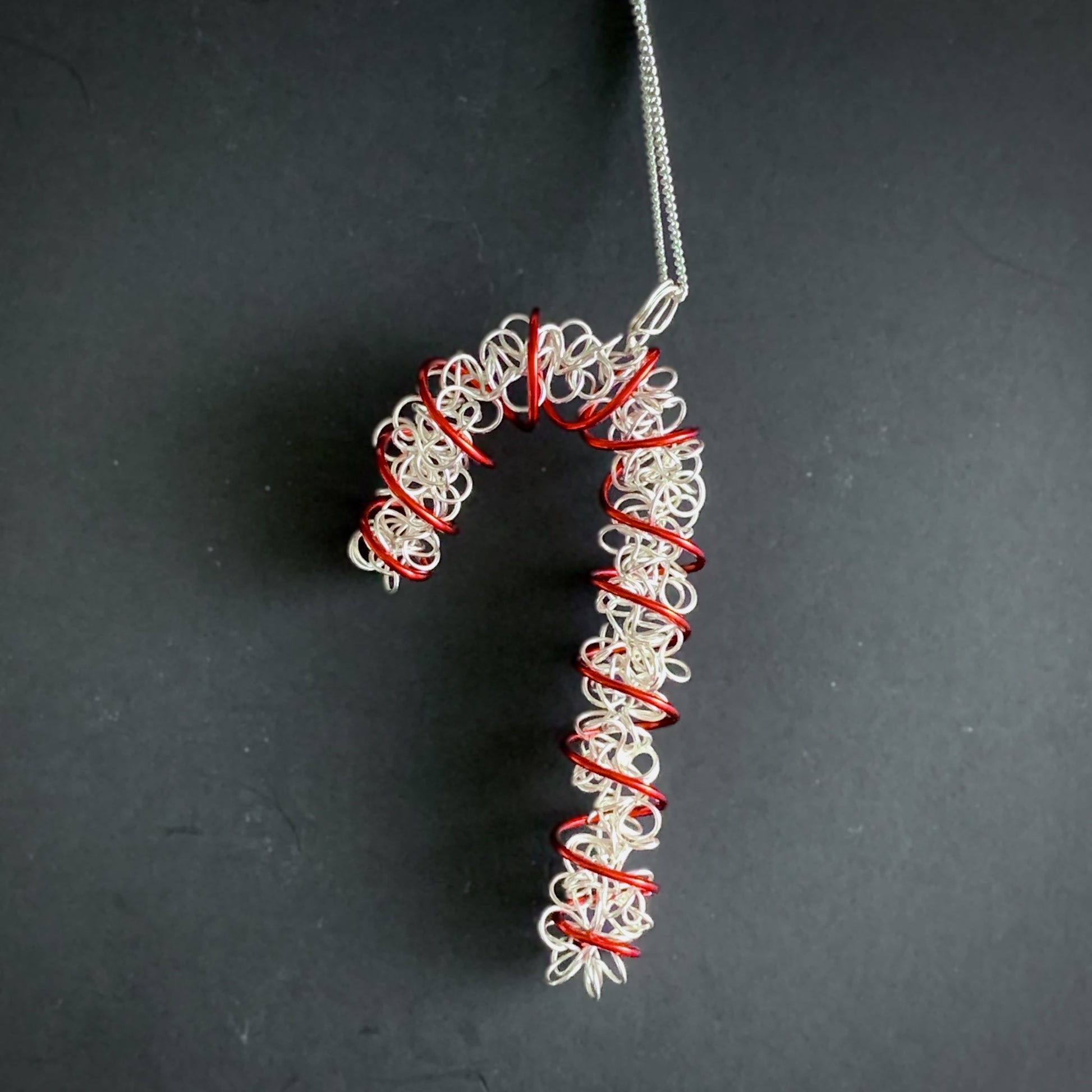 Village Designs Wire Candy Cane Necklace