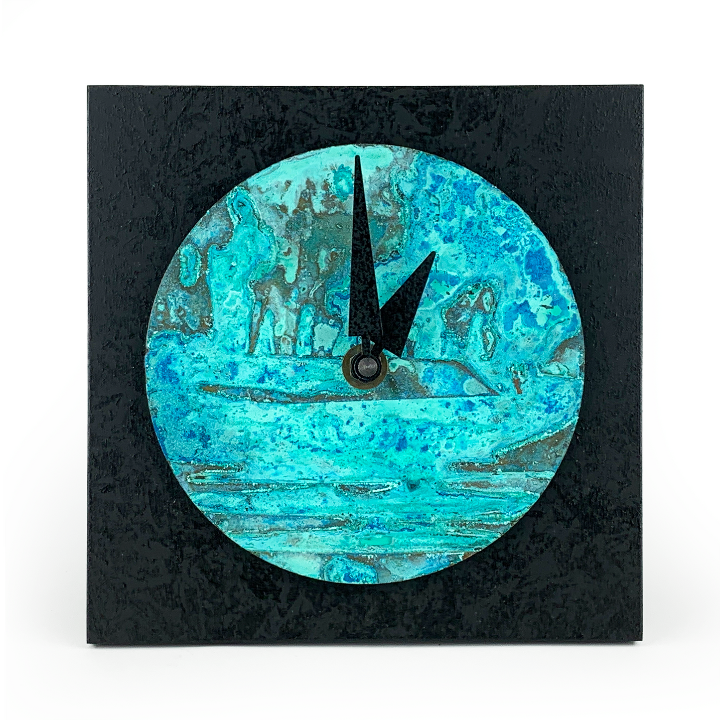 Leonie Lacouette Black and Verdigris Desktop Clock