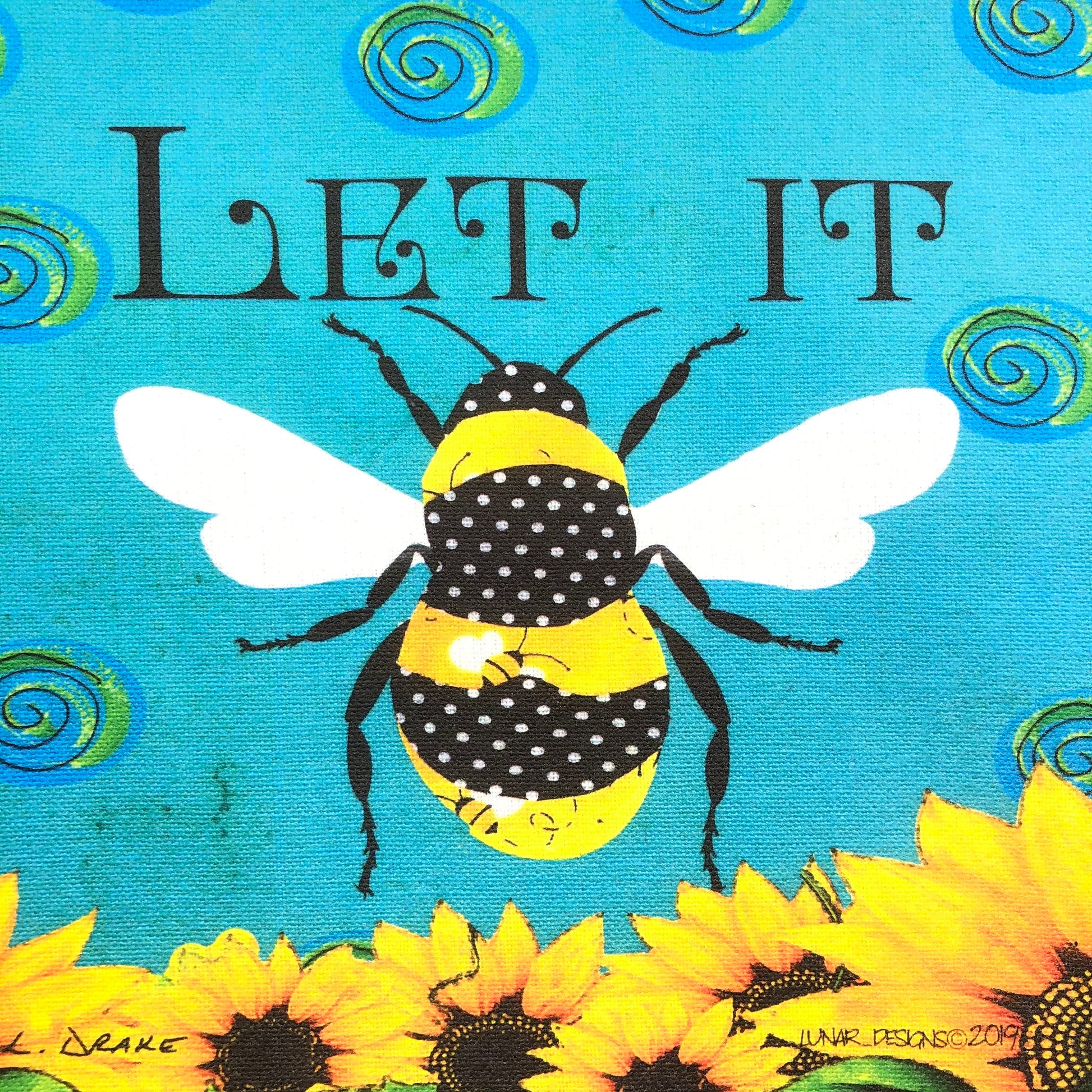 Lunar Designs Kitchen Towel #281 "Let It Bee"