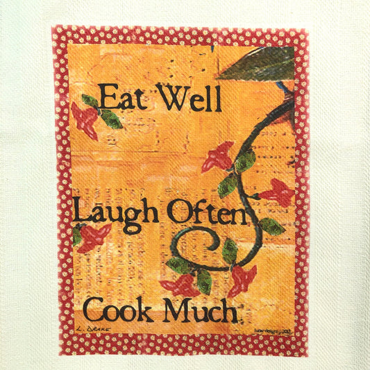 Lunar Designs Kitchen Towel #227 "Cook Much"
