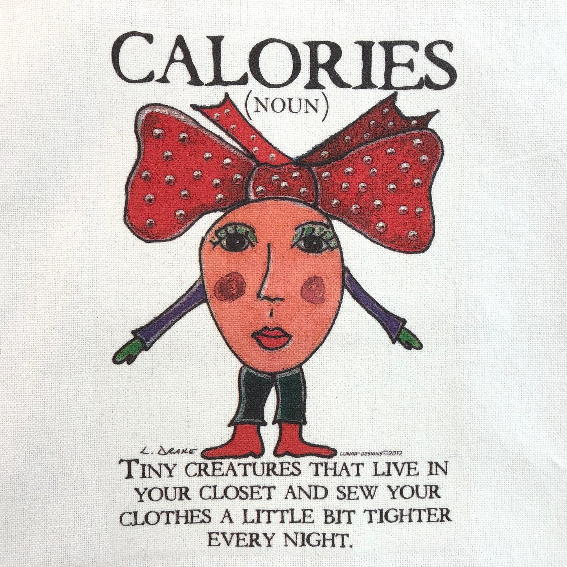 Lunar Designs Kitchen Towel #157 "Calories"