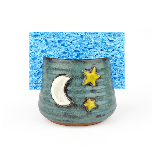 Mudworks Pottery Moon and Stars Sponge Holder