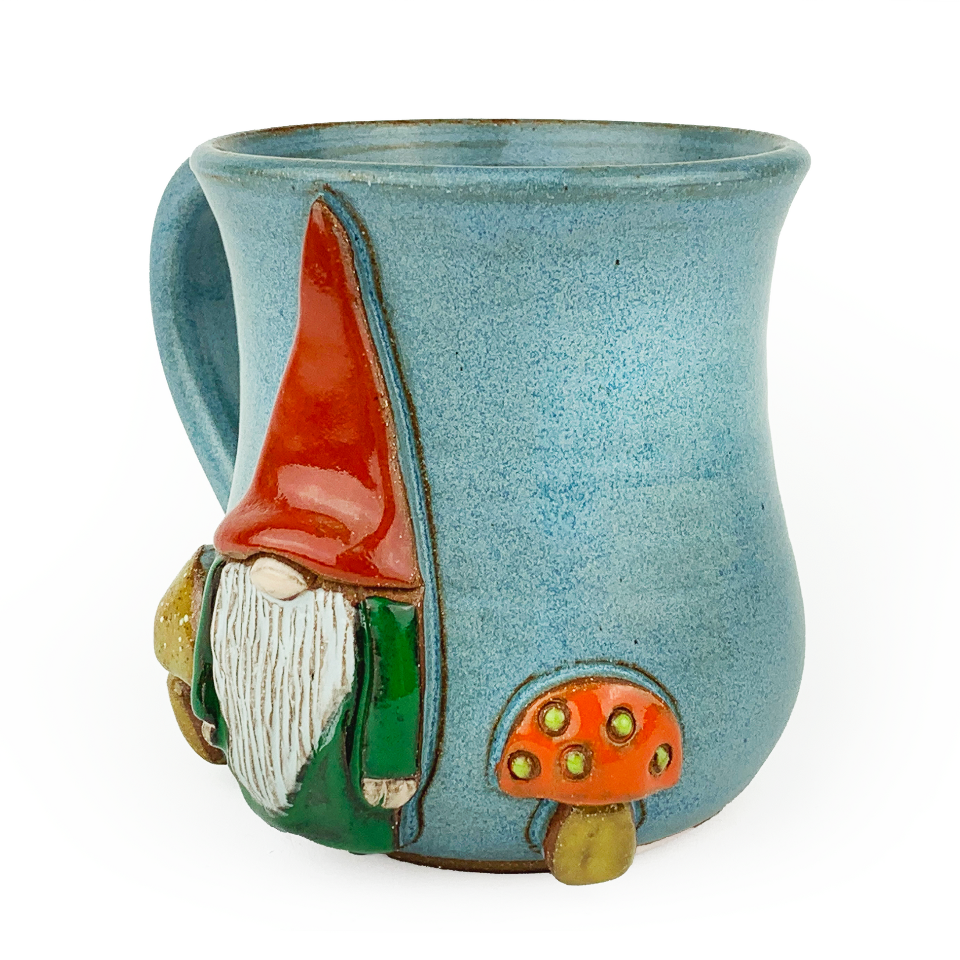 Mudworks Pottery Gnome and Mushrooms Mug