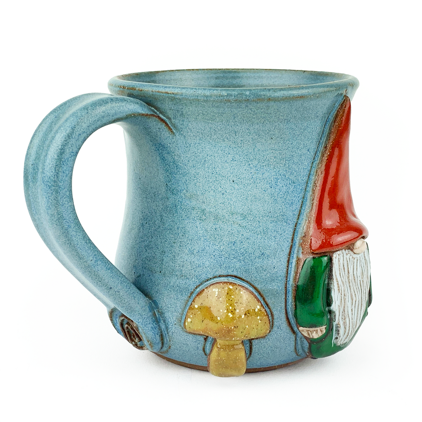 Mudworks Pottery Gnome and Mushrooms Mug