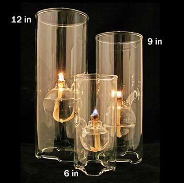 Wolfard Glass Oil Lamp, 6"